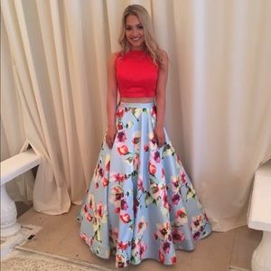 Floral 2 Piece Jovani Prom Dress